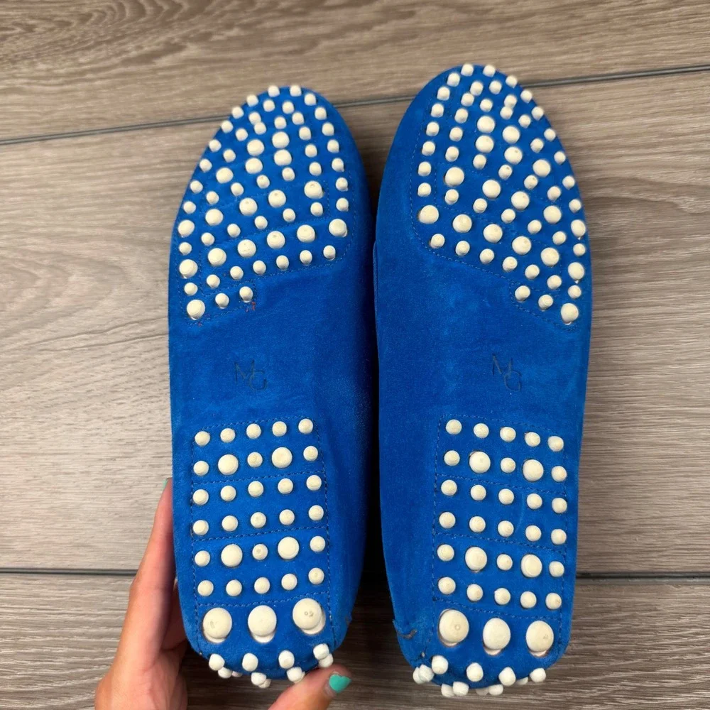 M.Gemi Womens Felize Suede Driving Loafers Moccasins Blue 39.5 US 8.5